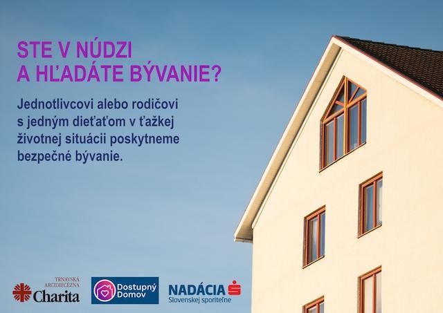 Trnavská arcidiecézna charita spravuje trinásť bytov určených pre rodiny alebo jednotlivcov v núdzi