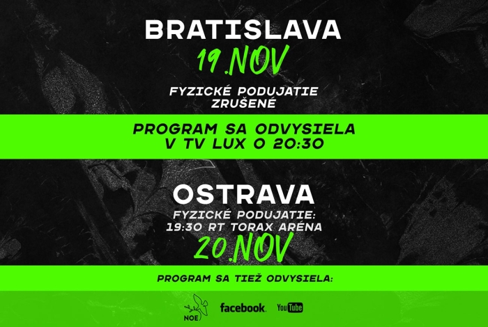 Godzone tour v Bratislave fyzicky nebude, program sa odvysiela na TV Lux