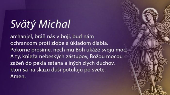 Oslávte s nami sviatok svätého Michala archanjela, nebeského patróna Rádia LUMEN